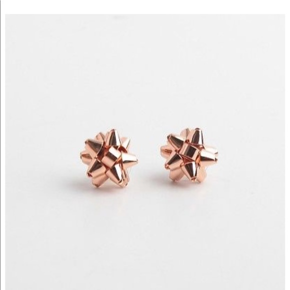 Kate Spade Rose Gold Bourgeois Bow Stud Earrings - Picture 5 of 6
